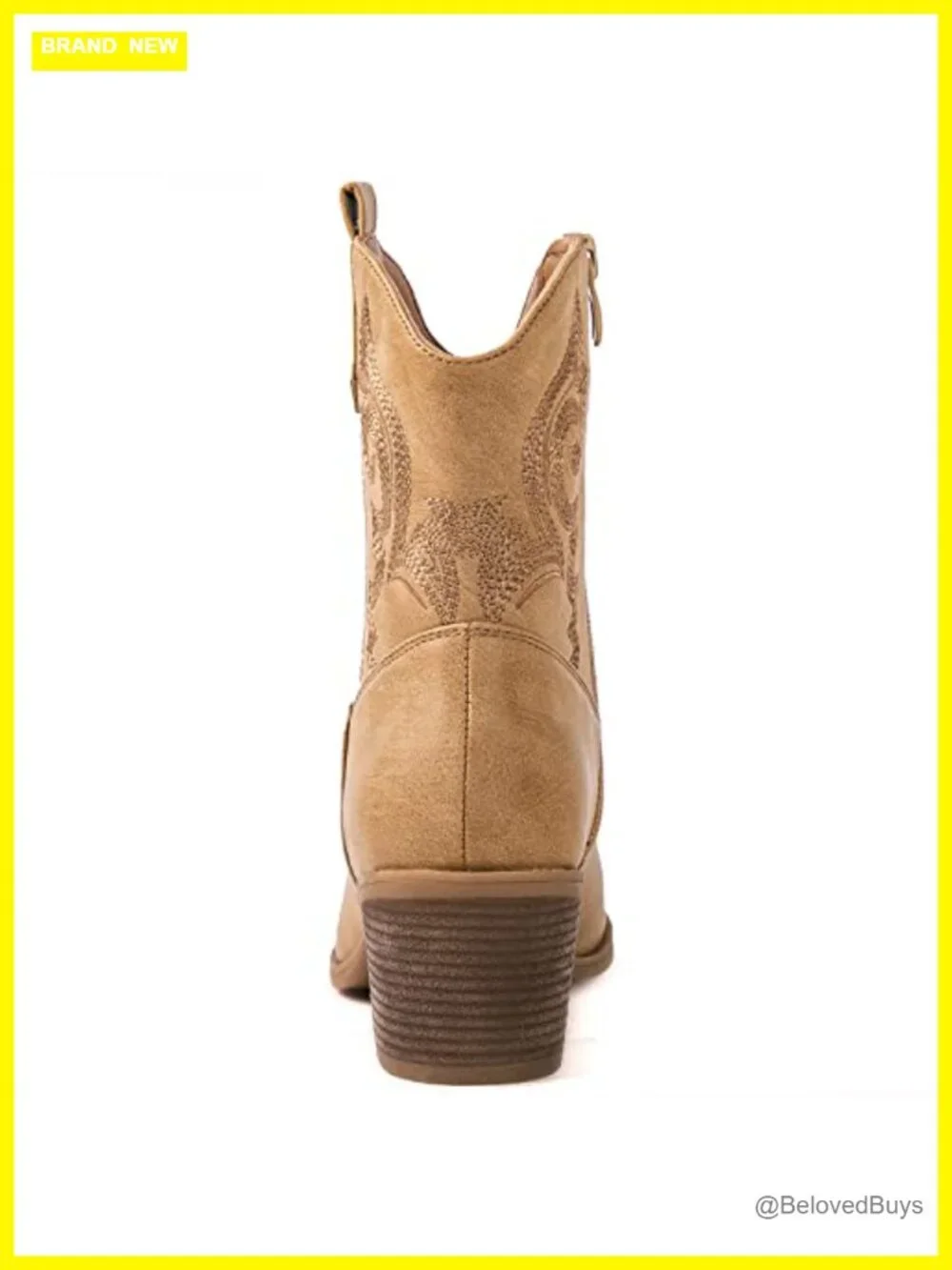 Women's Classic Round Toe Western Ankle Booties with Cushioned Insole and 2